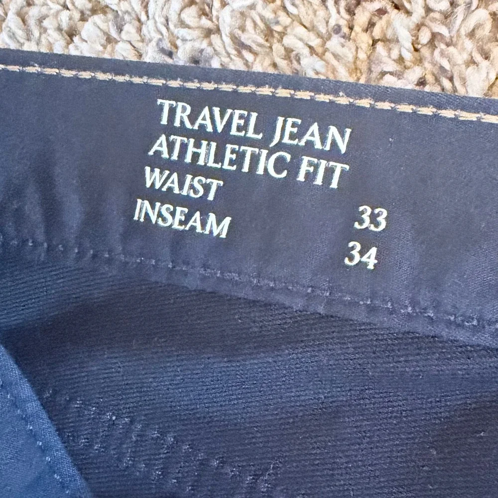 Banana Republic Travel Jean Athletic Fit True Navy 33x34 731215-03 Mens Pants